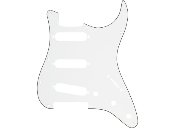 Golpeador para guitarra Fender Pickguard, Stratocaster S/S/S 11-Hole Mount Parchment P/B/P 3-Ply