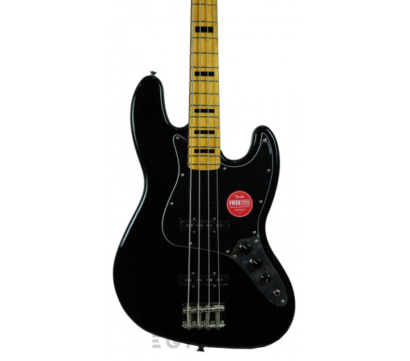 Fender SQ CV 70s Jazz Bass MN BK - cuerpo en chopo, brazo de arce, Escala de arce, Perfil del brazo: forma de 