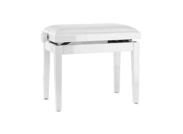 GEWA 130012 Banco de Piano Deluxe Vinil Branco Brilhante