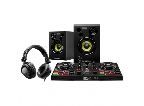 Hercules DJ Learning Kit - Consta de DJ Control Inpulse 200, auriculares HDP DJ45 y altavoces Monitor DJ 32, 
