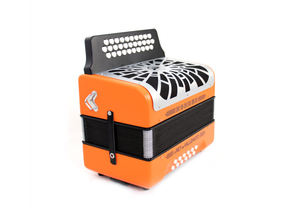 Hohner  El Rey Del Vallenato ADG (Lá-Ré-Sol) Laranja/Cromado