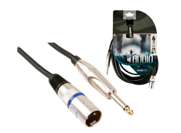 HQ Power  Cabo Jack 6.35mm Macho Mono / Xlr Macho 1.5m