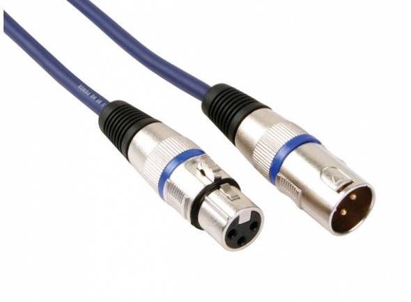 HQ Power PAC101 1m  - Cable DMX XLR 3P Macho / XLR 3P Hembra 1M HQ POWER PAC101, Cable profesional para control DMX, XLR 3P Macho / 3P Hembra, Impedancia: 100~110 ohmios, conectores dorados, Conductores libres de oxígen...
