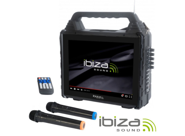  Ibiza  Coluna Amplificada c/ Ecrã USB/BT/SD/AUX B-Stock 