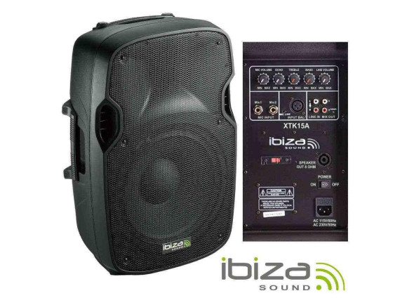 Ibiza  Coluna Bi-Amplificada 15 600w máx Abs - Altavoz amplificado 15