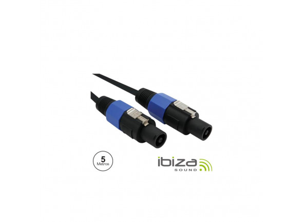 Ibiza  CS5SS 5m  - Speakon/Cable de audio Speakon, Speakon 2P Macho / Macho, Sección del cable: 2 x 1,5 mm², Longitud del cable: 5 metros, 