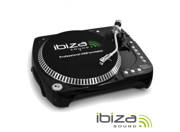 Ibiza  FREEVINYL B-Stock  - Tocadiscos con motor DC y cabezal Audio Technica, Control de velocidad: 33rpm, 45rpm y 78rpm, Voltaje de funcionamiento: 115/230Vac, Dispositivos de reproducción: USB/SD, función REC, Interfaz de c...