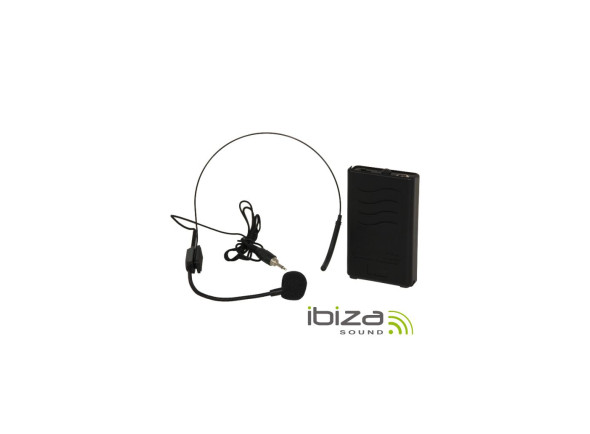  Ibiza  Microfone Headset S/ Fios 207.5mhz PORTHEAD12-2 B-Stock 