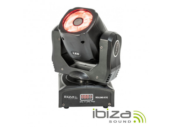 Ibiza  ROLLING-EYE  - Cabeza Móvil 6x12W Wash Ring 6 LEDS Micrófono DMX IBIZA, Efecto WASH, Equipado con 6 LED CREE 12W, Movimiento PAN: 540°, Rotación de inclinación: 180°, Potencia: 100-240V-50/60Hz, Pantalla LED, 12 ...