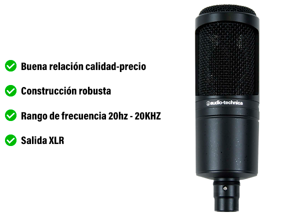 Audio Technica AT2020 Micrófono de estudio