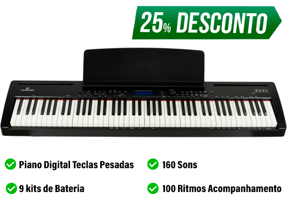Piano Digital AUDES - Perfeito para iniciantes