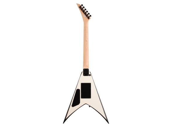 Jackson King V JS32 Electric Guitar, White w/Black Bevels
