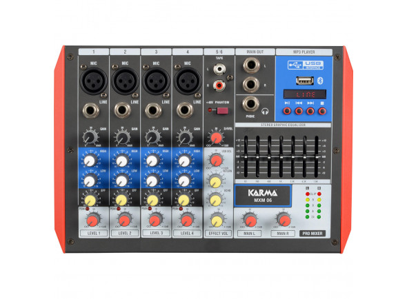 Karma  6 Canais USB/Bluetooth KM-MXM06