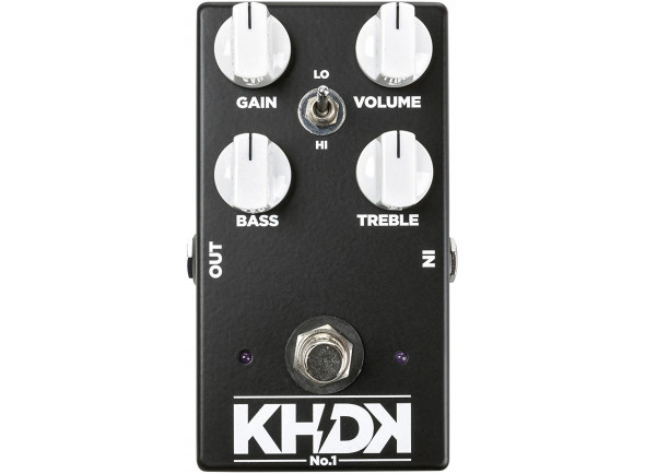 KHDK   No.1 Overdrive  - Pedal overdrive para guitarra eléctrica, Sonido armonioso, similar a un tubo., Dos pasos de ganancia, Regulador: ganancia de graves, agudos, volumen, Interruptor alto/bajo, Derivación verdadera, 