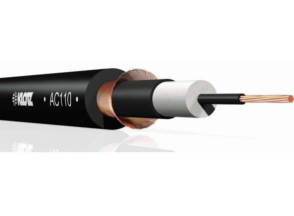 Klotz AC110 - Cable de instrumento Metro Klotz AC110, Material: PVC, Aislamiento: Espuma de PP, Conductores: Cobre desnudo trenzado (7x0,20 mm), Sección: 0.22mm2, Doble blindaje, 