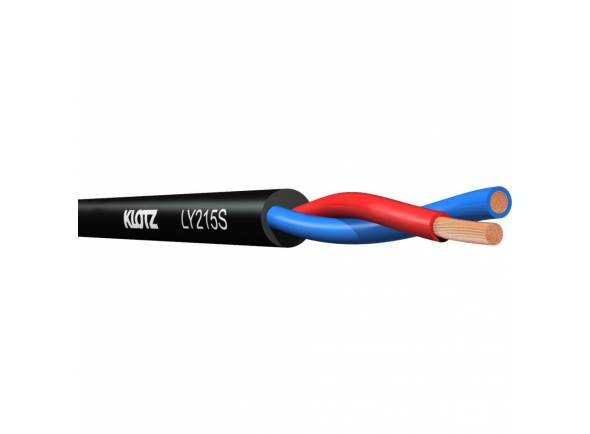 Klotz LY215 - Cable columna por metro Klotz LY215 S., Material: PVC, Conductores: cobre desnudo trenzado (azul y rojo), Sección: 1.5mm2, De color negro., precio por metro, 