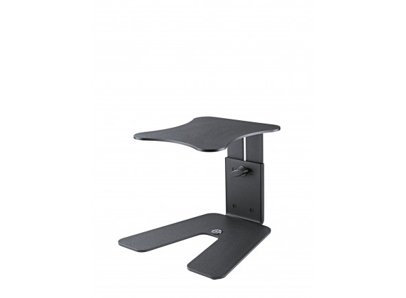 K&M 26774 Table Monitor Stand - Dimensiones de la base: 290 x 295 mm, Placa de apoyo: 230 x 250 mm, Altura: de 167 a 254 mm, Ajuste de altura: continuo, Construcción de patas: placa de acero plana, Material: acero, 