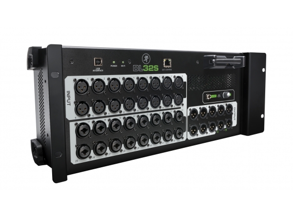 Mackie DL32S - Mezclador de sonido en vivo digital inalámbrico de 32 canales, W-LAN integrada para control multiplataforma, 32 preamplificador de micrófono recargable + Onyx, 32 canales de entrada estéreo conecta...