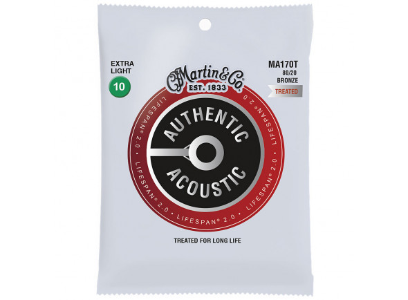 Martin  MA-170T Authentic Acoustic Set  - Material: Bronce 80/20, Metros: 0,010, 0,014, 0,023, 0,030, 0,039, 0,047, 