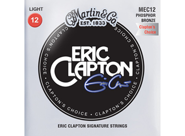 Martin  MEC-12  - La firma de Eric Clapton, Medidor de luz de bronce fosforoso, Calibres: 012/016/025w/032w/042w/054w, 