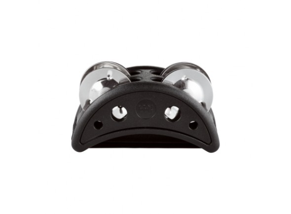 Meinl CFJS2S-BK Foot Tambourine - Material: Plástico, Tintineo de acero inoxidable, Características especiales: diseño ergonómico, De color negro, Para fijación al pie, 