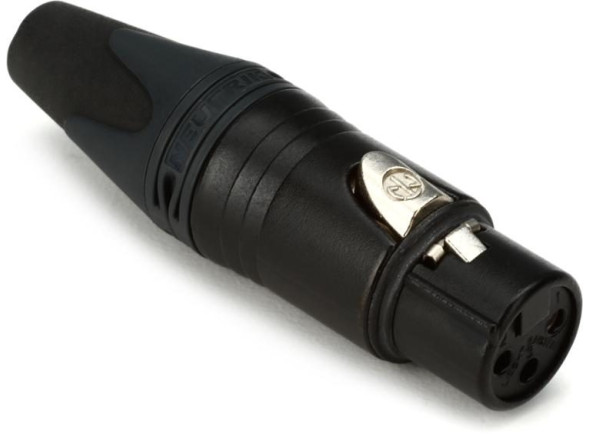 Neutrik  NC3 FXX-BAG - Conector XLR hembra profesional, Alivio de tensión tipo portabrocas, Guante protector de goma, contactos de soldadura, contactos de plata, Diseño ergonomico, 