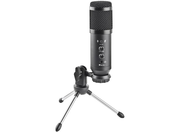 NGS   Microfone Unidirecional com Tripé e Conexão USB GMICX-110 