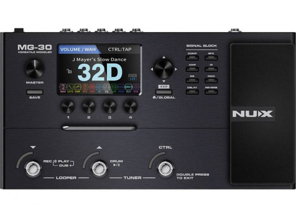 Nux MG-30 - 30 modelos de amplificador: 25 amplificadores de guitarra eléctrica, 3 amplificadores de bajo y 2 modelos de amplificador acústico, IR de cabina con 8 tipos de micrófonos y 3 posiciones, Software d...