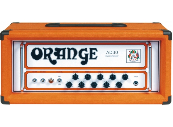 Orange AD 30 HTC Head  - Potencia: 30 vatios, Amplificador Clase A, 2 canales, Control de volumen, graves, agudos, medios y ganancia por canal, 4 válvulas EL 84, 4 válvulas de preamplificador ECC83, 