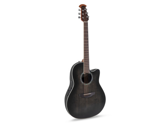 Ovation  Celebrity Traditional Plus CS24P Mid Cutaway Transparent Blackburst Flame