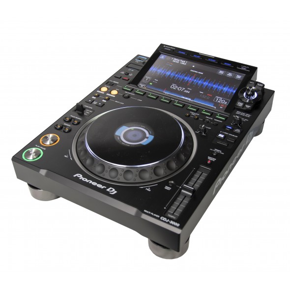 Pioneer DJ CDJ-3000 - Pioneer DJ CDJ-3000 Reproductor de DJ USB, MPU avanzada (unidad de microprocesador), Diseño de audio mejorado (resolución flotante interna de 96 kHz/32 bits), Pantalla táctil de 9 pulgadas de alta ...