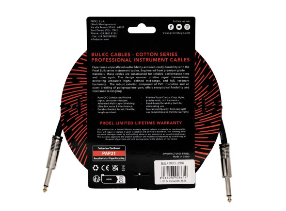 Proel BULK100CLU3BK 3m