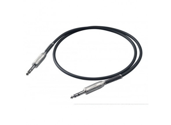 Proel  BULK140LU2 0.6m  - Cable de instrumento profesional con conector jack estéreo PROEL Ø 6,3 mm, disponible en negro, Tapones: PROEL - 2 x S5CPRO Ø 6,3 mm, Longitud: 60 mm, 