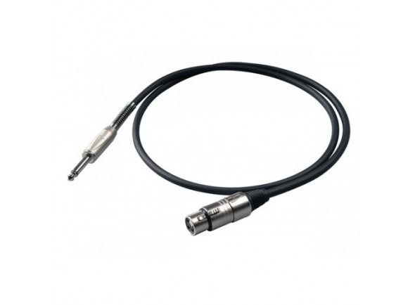 Proel BULK200LU3 3 m - Cable profesional con conector PROEL mono jack Ø 6,3 mm / - PROEL hembra XLR, Longitud: 3m., Disponible en negro., De color negro, Fichas: PROEL - S4CPRO - XLR3FVPRO, Cable: HPC225, 