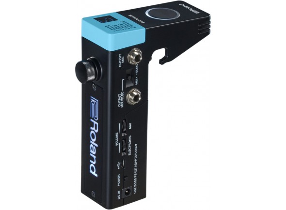 Módulo de sonido Roland RT-MicS + disparador para caja acústica - Módulo de disparador y sonido Roland RT-MicS para caja - Convierte tu caja y timbales en pads digitales para un rendimiento híbrido audaz, Fácil configuración y simple de operar, Disparador de caja...