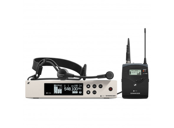 Sennheiser  ew 100 G4-ME3 A-Band  - Sistema inalámbrico UHF, Incluye transmisor de bolsillo SK 100 G4 y micrófono de diadema de condensador ME 3-II, Rango de frecuencia: Banda A (516 - 558 MHz), Incluye un montaje en rack GA 3, un ca...