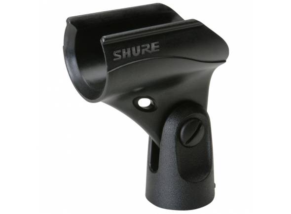 Shure A25D - Tubo de micrófono / clip de micrófono, negro, Compatible con (en su mayoría) todos los soportes de micrófono, Rosca universal, con adaptador, 