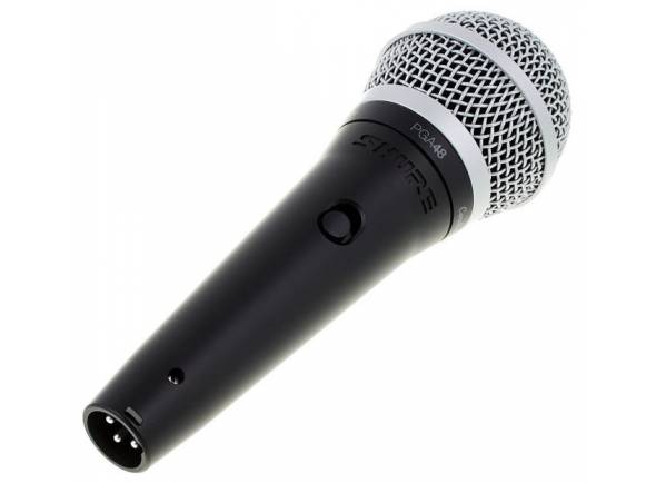 Shure PGA48  - Micrófono de voz Shure PGA48 XLR, Disponible con cable XLR, Cable XLR-XLR de 4,57 m, Boton de encendido / apagado, Adaptador para montar en un pie de micrófono, Bolsa con cremallera incluida para m...
