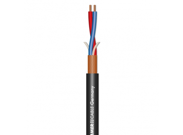 Sommer Cable SC Stage 22 Highflex SW - cable de micrófono profesional, Conductor interior: 2 x 0,22 mm², Diámetro de la vaina: 6,5 mm, Peso / metro: 65 g, blindado, Resistencia del conductor: <87 Ohm/km, 