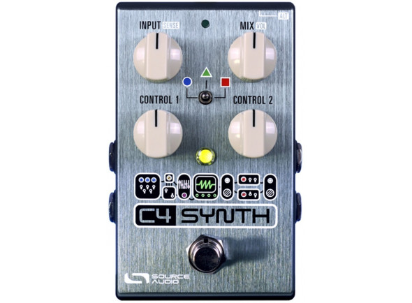 Source Audio  SA 249 One Series C4 Synth  - Pedal de efectos para guitarra o bajo, sintetizador modular, El software de edición gratuito 