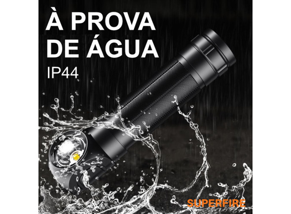 Superfire Lanterna de Mão 2 em 1 5W 600lm IP44 TH04