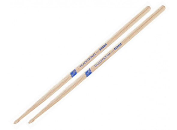 Tama  5A Oak Japanese Sticks  - Material: Roble (roble Kashi japonés), Madera extremadamente dura, picos de madera, Diámetro: 14 mm, palillos lacados, Longitud: 406 mm, 