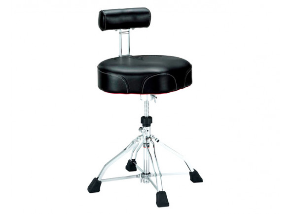 Tama  HT741B Drum Throne  - Asiento ergonómico tipo silla de montar, Los recortes especiales aseguran una postura saludable., Completo con un respaldo basculante de alta calidad., Cubierta de cuero sintético de alta calidad, ...