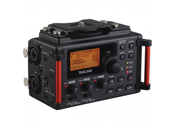 Tascam DR-60D MkII - Grabadora de audio estéreo portátil, Para cámaras réflex digitales (cámaras DSLR), Hasta 24 bits/96 kHz, Grabación estéreo o de 4 pistas en tarjeta SD/SDHC, Formatos de grabación WAV y BWF, Los niv...
