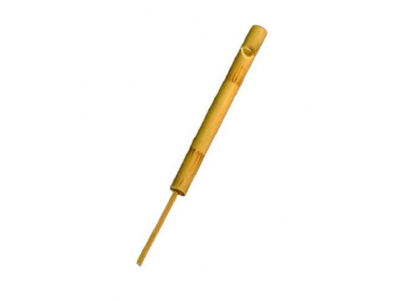 Terre Flauta Êmbolo Bamboo S - Flauta de émbolo de bambú. Dimensiones 13,5 x 2,5 x 3 cm. El tono cambia tirando de la pértiga. Puede imitar fácilmente el sonido de los pájaros., 