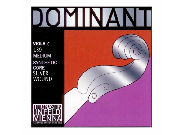 Thomastik Dominant C Viola medium - C cuerda individual, Escala: 37 cm., Material: plata en material sintético, Pelota, Voltaje: medio, 139 mediano, 