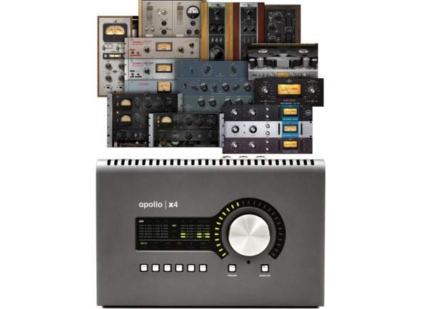 Universal Audio Apollo X4 Heritage Edition - Interfaz de audio Thunderbolt 3 12x18, Con procesador Quad-core UAD-2 para grabación prácticamente sin latencia a través de emulaciones de complementos de compresores clásicos, ecualizadores, graba...
