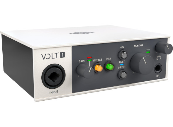 Universal Audio Volt 1  B-Stock - Interfaz de audio USB 1x2, Convertidor AD/DA de 24 bits/192 kHz, Preamplificador de micrófono incorporado con modo de preamplificador de micrófono vintage, Alimentación phantom conmutable de +48 V,...