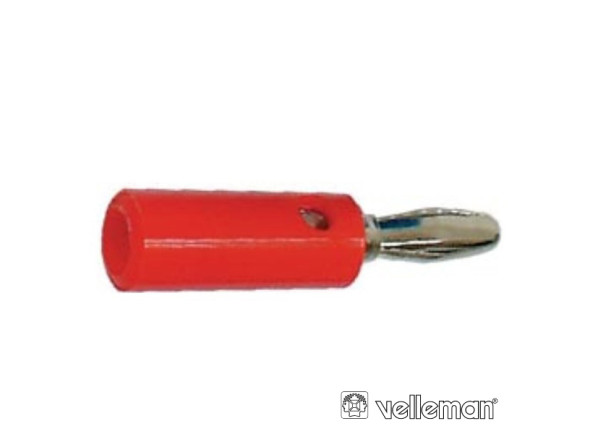 Otros Conectores Velleman Ficha Banana 4mm Vermelha
