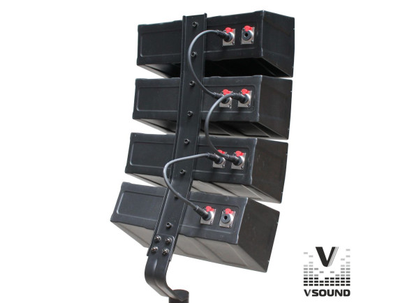VSOUND  Sistema Line-Array Ativo 8 Colunas 2×4″+sub 18″ 1200W